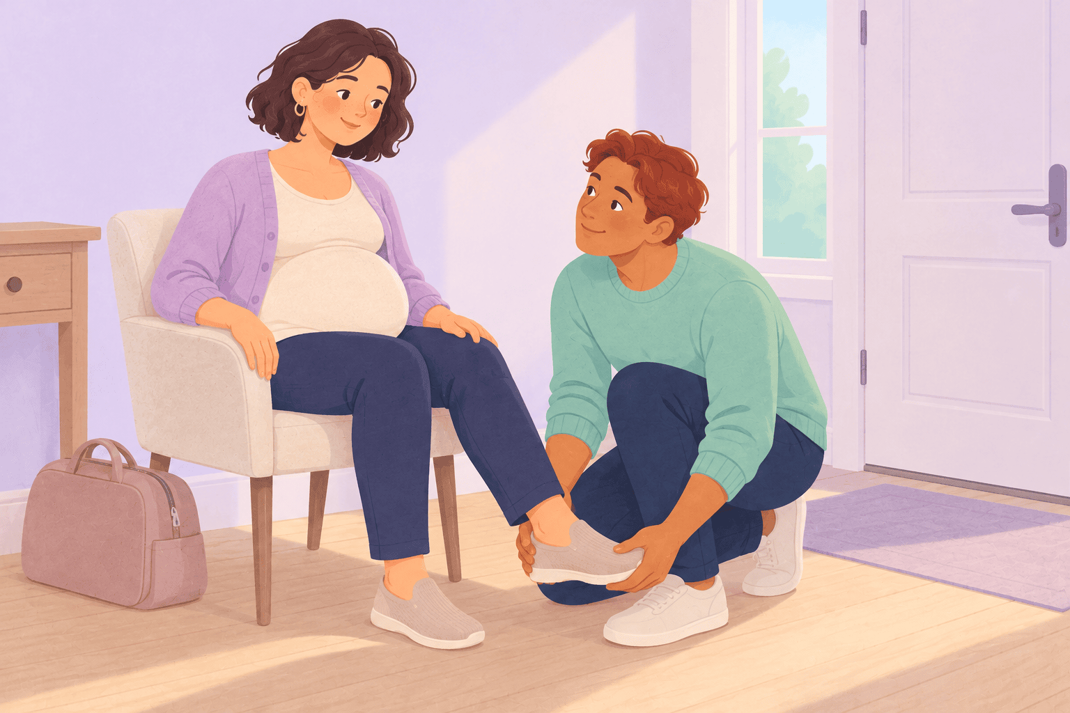 Illustration about week 39 of pregnancy