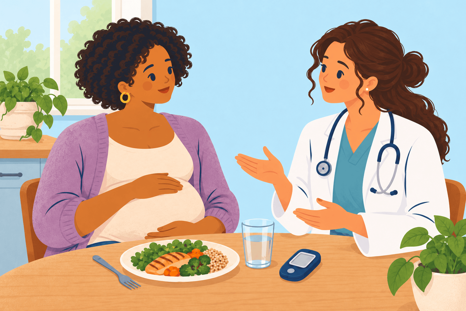 Illustration about gestational diabetes