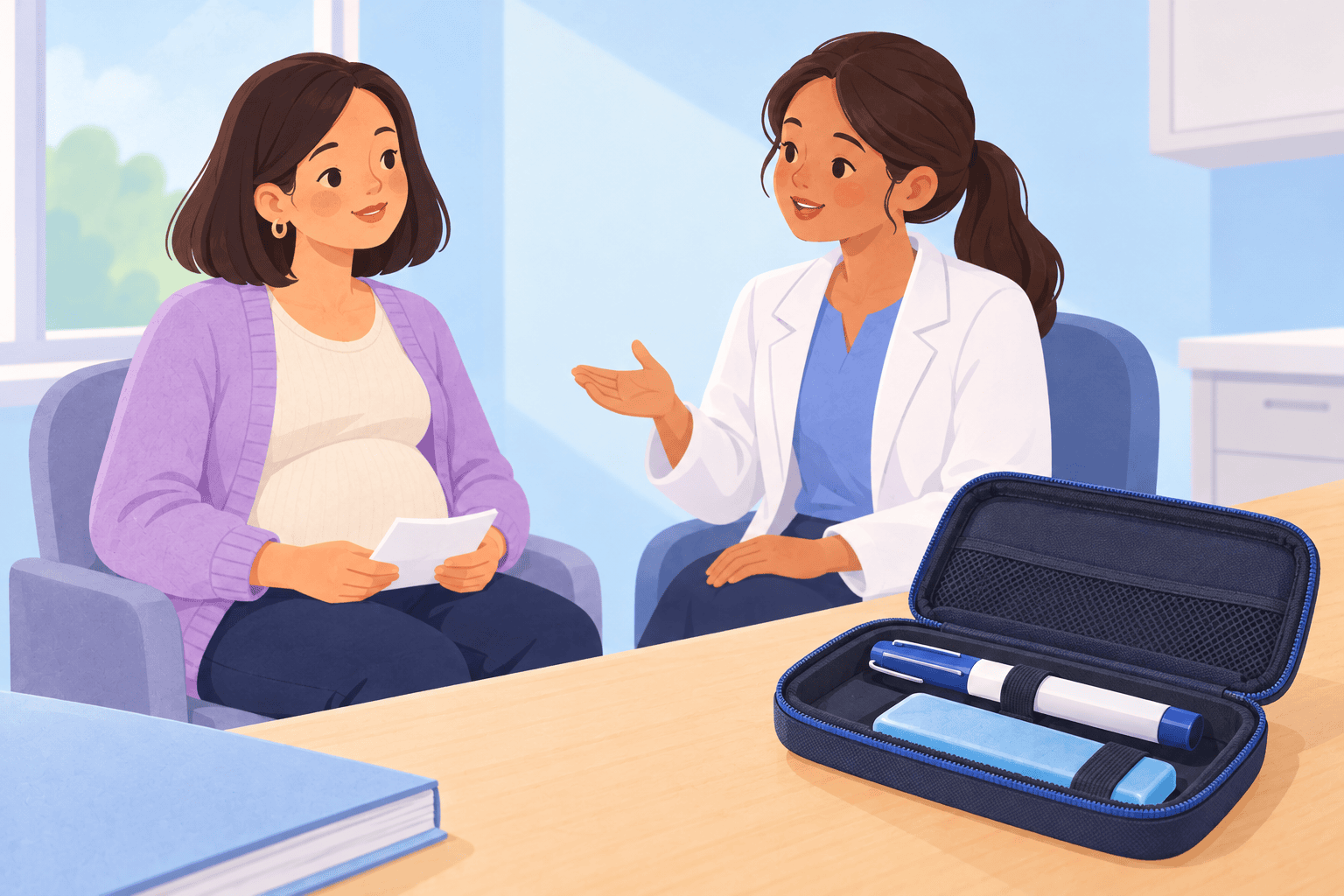 Illustration about insulin during pregnancy
