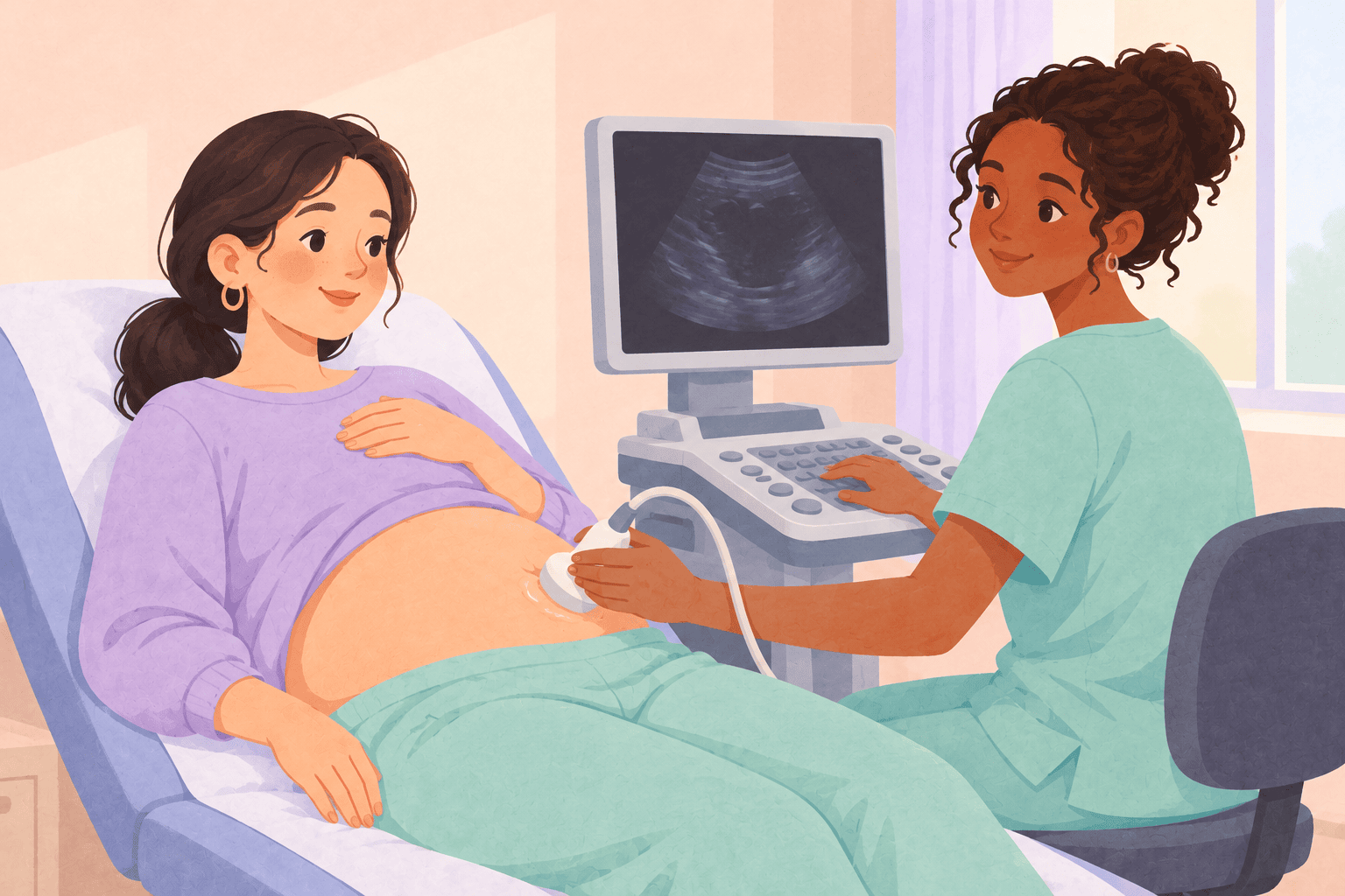 Illustration about low-lying placenta