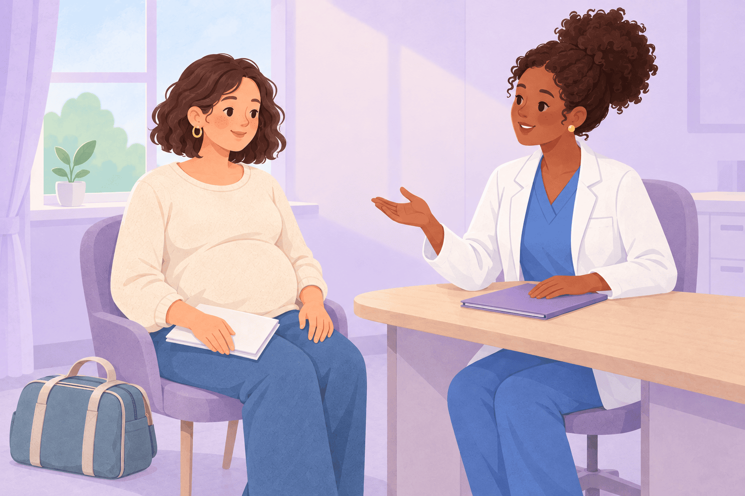 Illustration about placenta previa