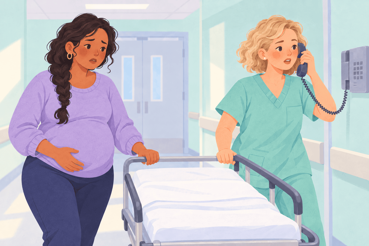 Illustration about placental abruption