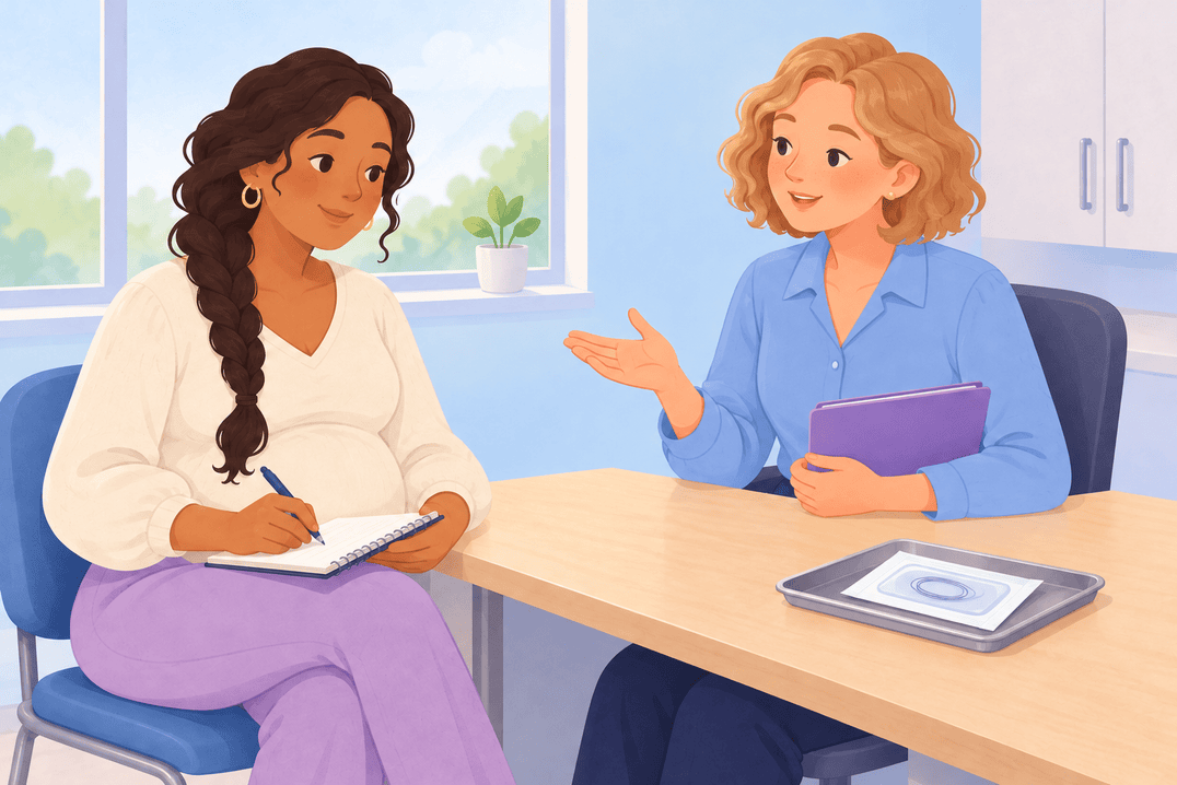Illustration about cervical stitches in pregnancy