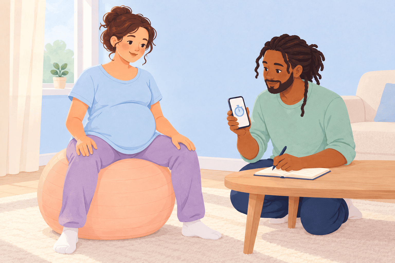 Illustration about timing contractions
