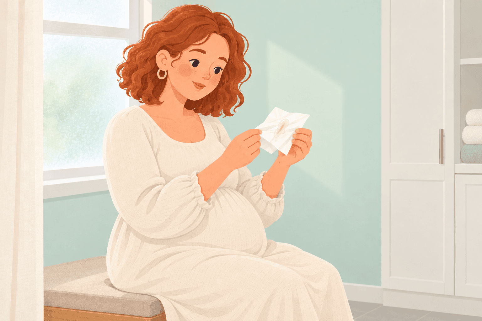 Illustration about losing the mucus plug