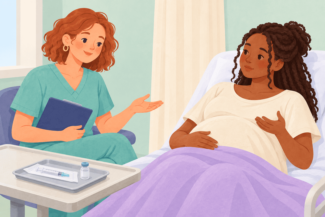 Illustration about opioid pain relief during labor