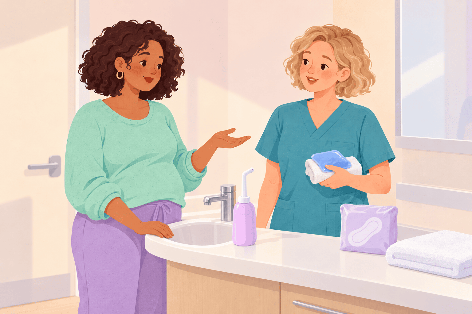 Illustration about perineal tears