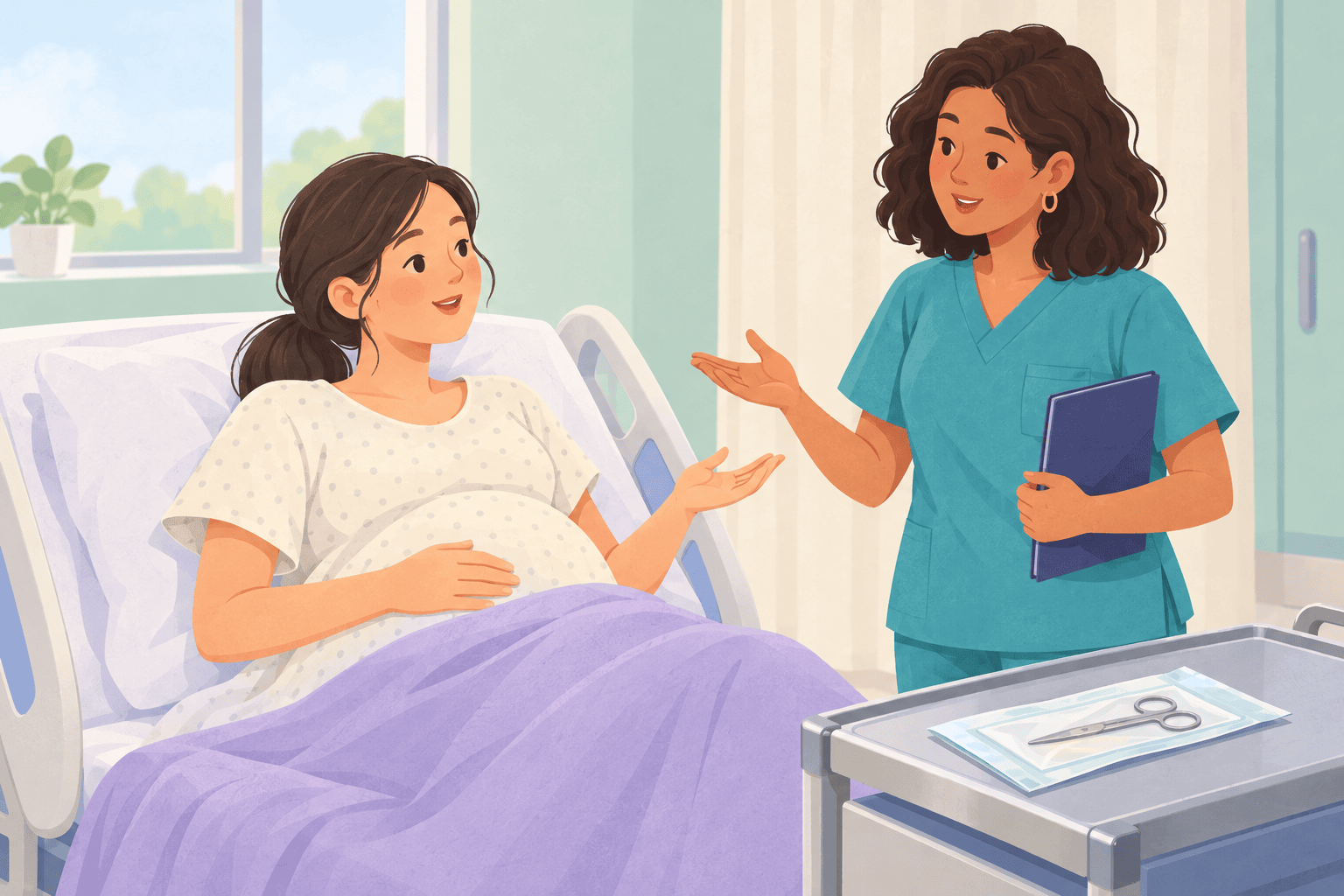Illustration about episiotomy