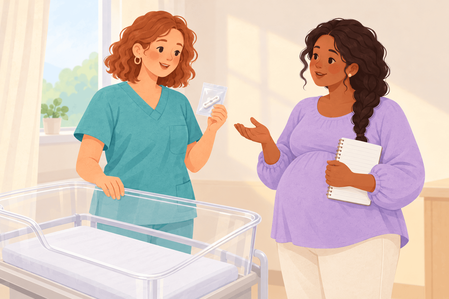 Illustration about delayed cord clamping