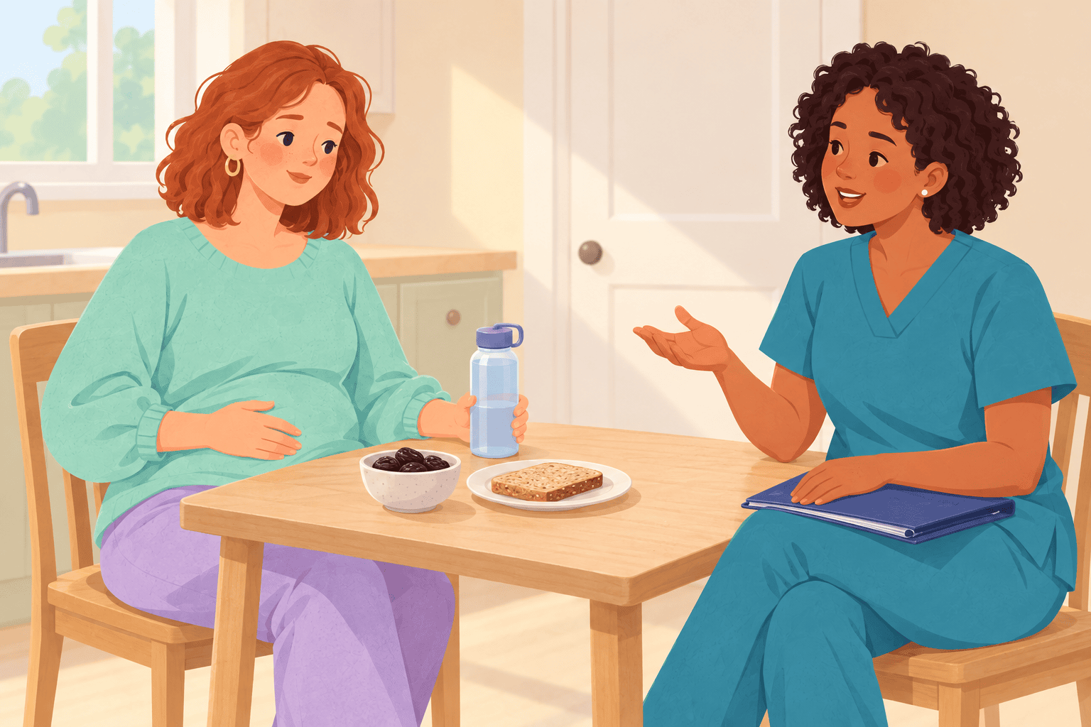 Illustration about constipation after cesarean birth